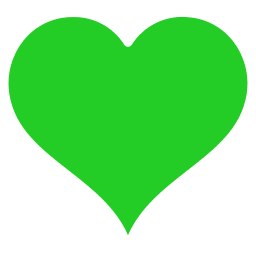 A solid green heart shape sits prominently on a white background, symbolizing the care and compassion of a veterinarian's dedication.