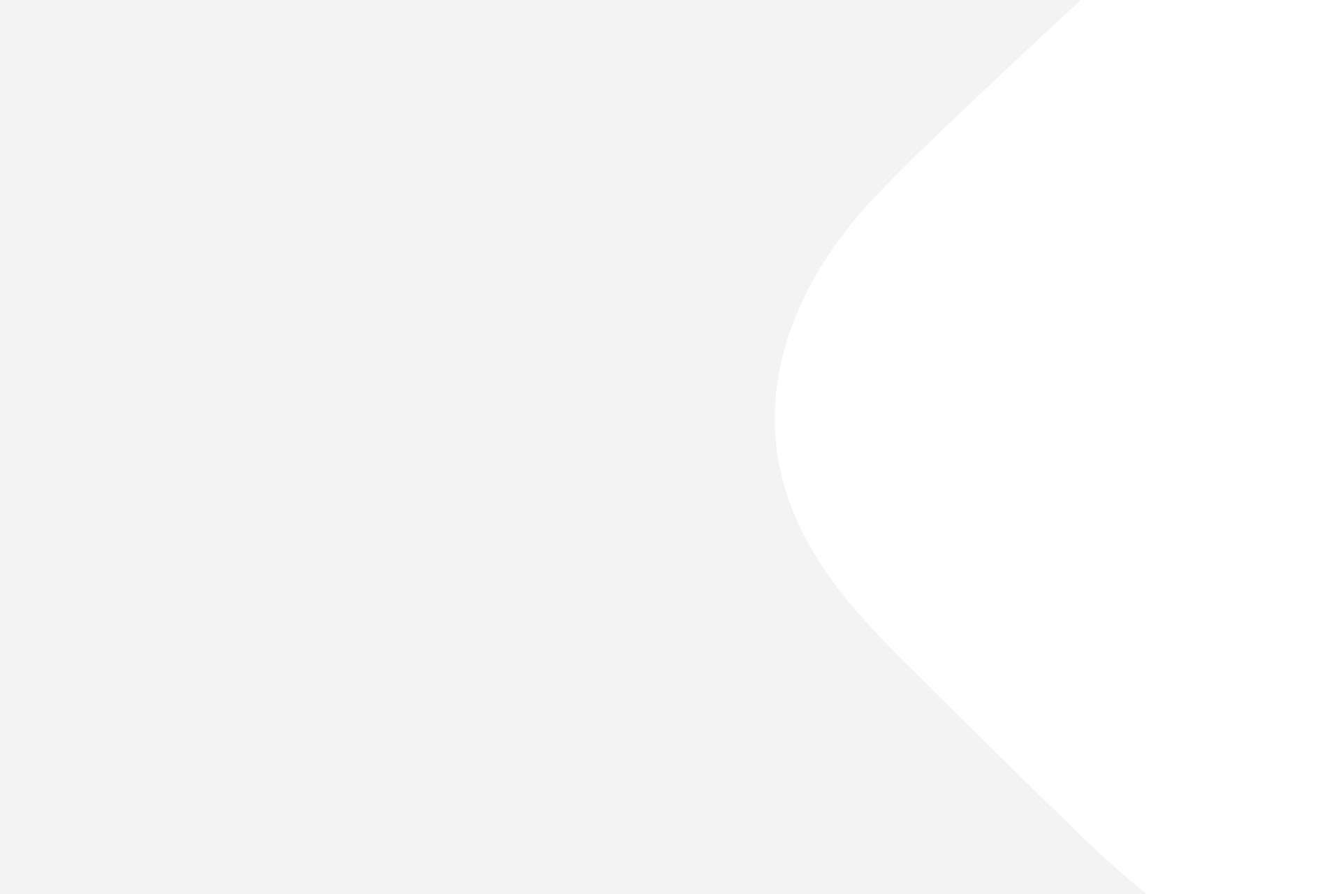 A minimalist image featuring a large green curved shape on the right side, reminiscent of a veterinarian symbol, set against a plain white background.