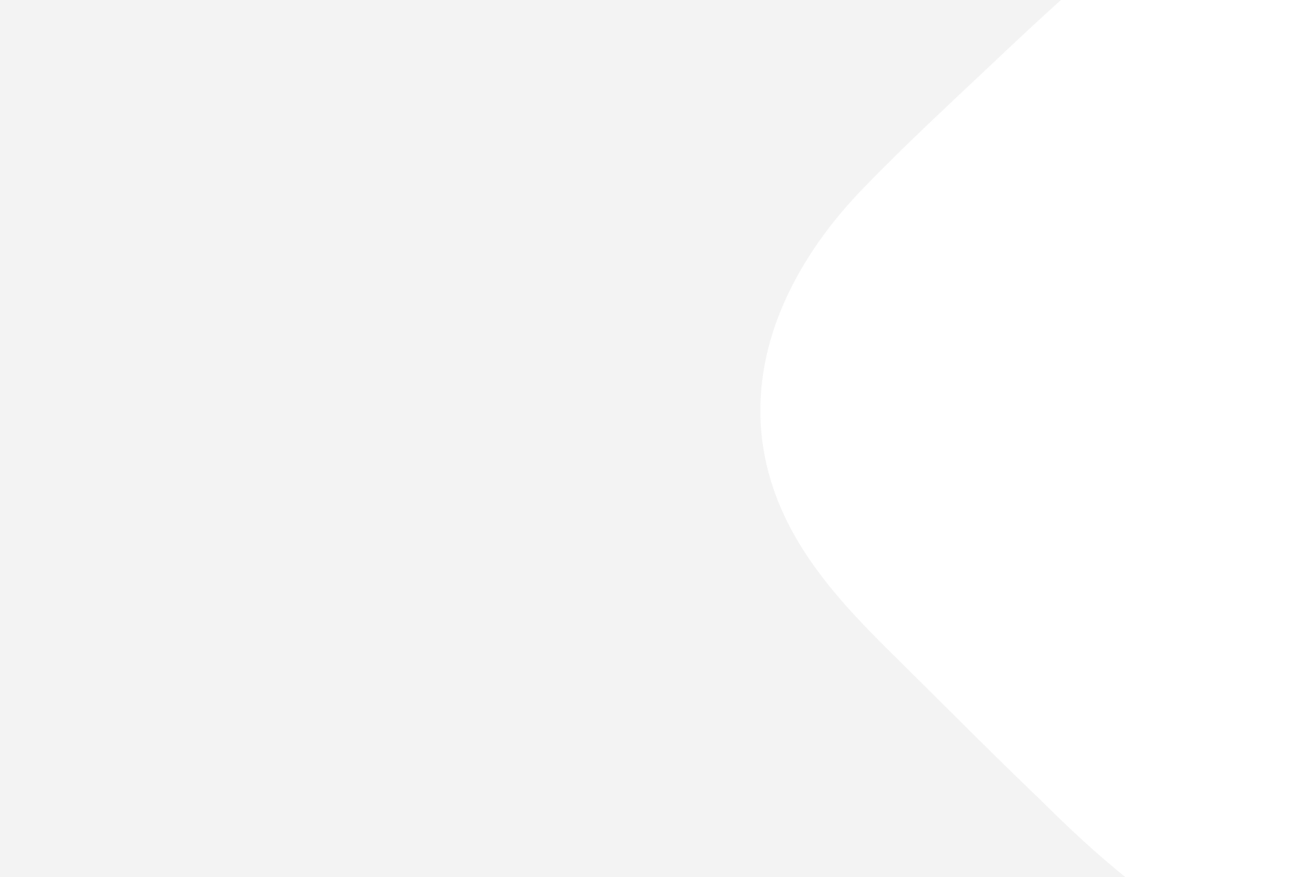 A minimalist image featuring a large green curved shape on the right side, reminiscent of a veterinarian symbol, set against a plain white background.