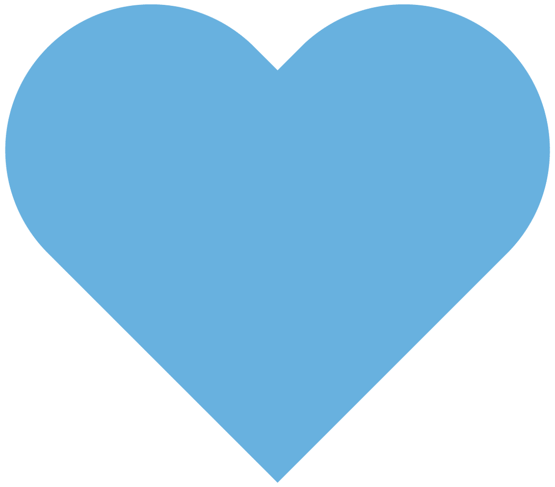 A large blue heart shape against a white background symbolizes the compassion and care provided by veterinarians.